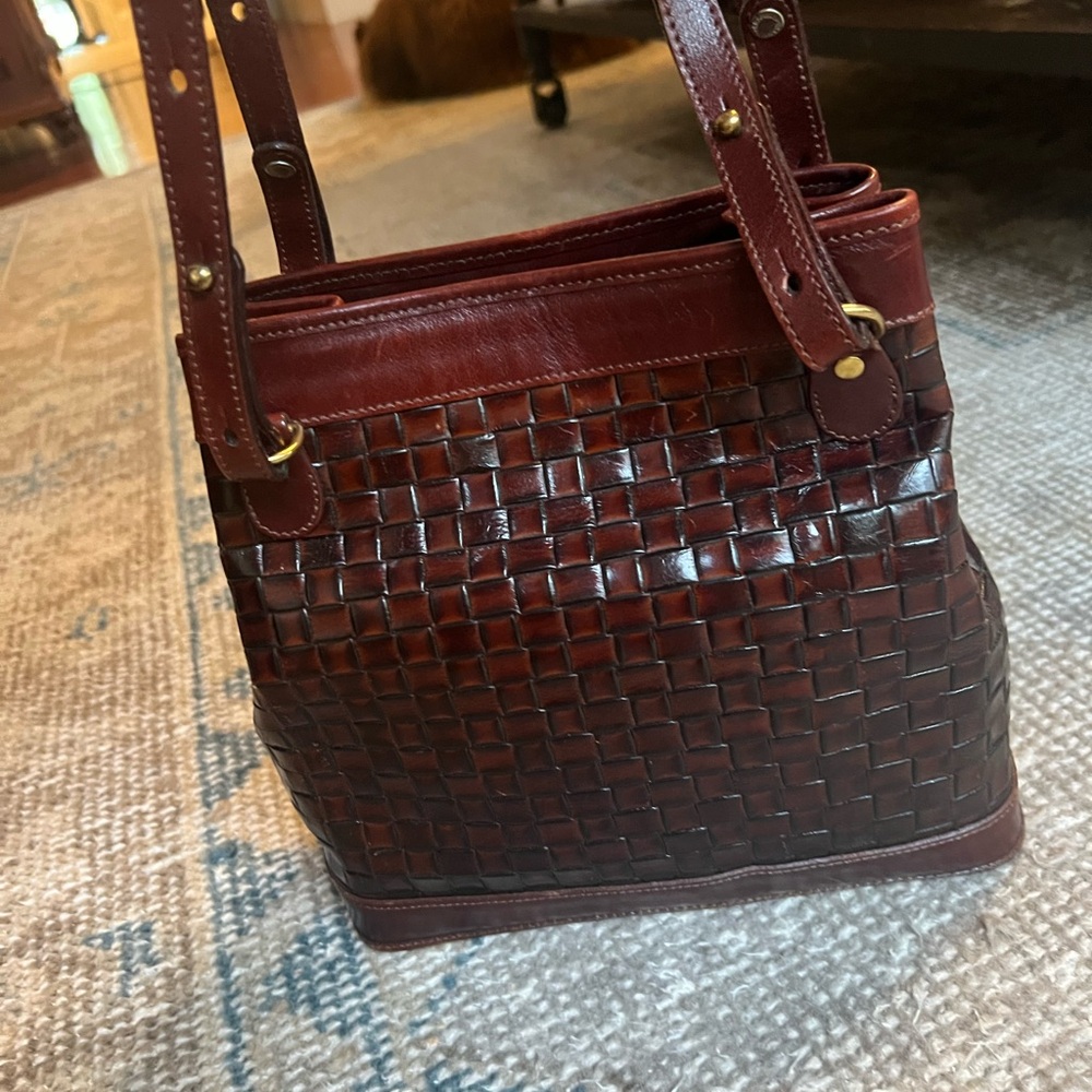 VintageEspresso Woven Handbag 2026 Style Old Money Equestrian Classic Style